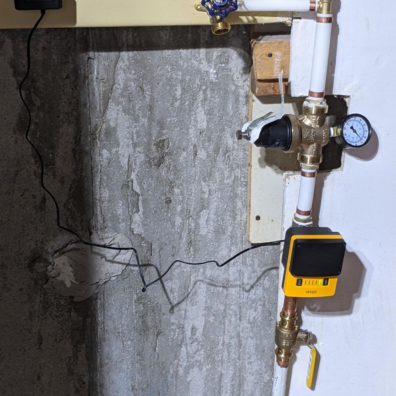 Installation d'une valve d'eau intelligente