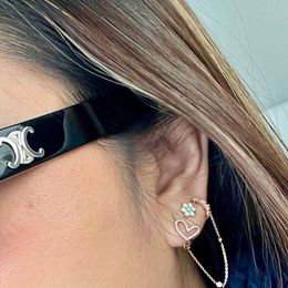 Hailey Heart Huggie Earrings 14K