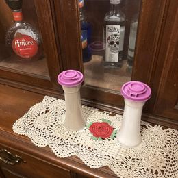 LARGE HOURGLASS SALT AND PEPPER SHAKERS