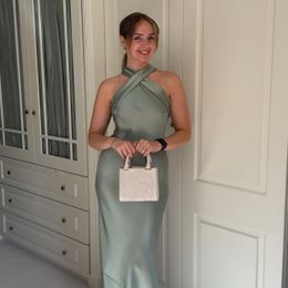 roma dress in olive green satin product info and reviews Olive Amalia Satin Maxi Dress