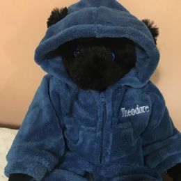 15 In. Hoodie-Footie Bear, Blue