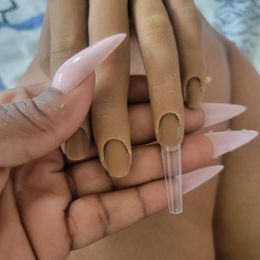 1XL Coffin No C-Curve Tips - XL Long - Box of 500 pcs - Clear