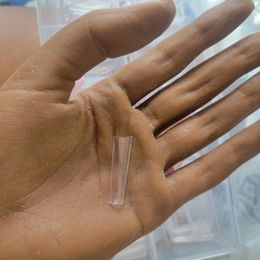 1XL Coffin No C-Curve Tips - XL Long - Box of 500 pcs - Clear