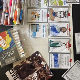 Customer photo from the review "Basic but enough to teach a historical war to the kids. We add coloring cards to make a time-line."
