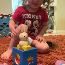 Customer photo from the review "My Toddler's Creativity Developed Using Bunny Peek-A-Boo!"