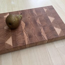 Planche à Découper Ancienne De Charcutier P Péan - Bois Vintage - Objet De Métier En Très Bon état