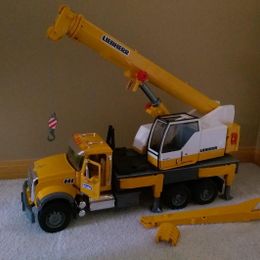 MACK Granite Liebherr crane truck – Bruder – Bruder Toy Shop