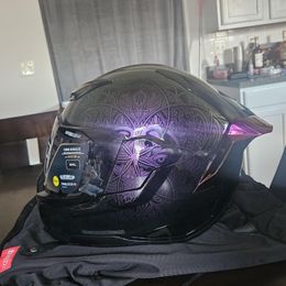 icon airmada chantilly opal full face helmet oval head Motorcycle Helmet Icon Airform Opal/Purple