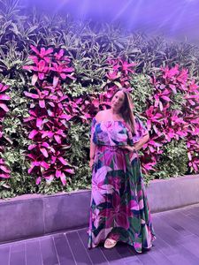 Tropical Dreamsicle Enamored Off the Shoulder Ruffle Dress – Sugarlips