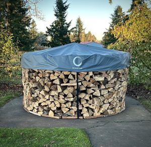 Sturdy & Durable Wood Cover GoRound Keep Your Firewood Dry