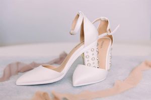 The D'Orsay - White Satin + Stiletto Heel Kit 4 White