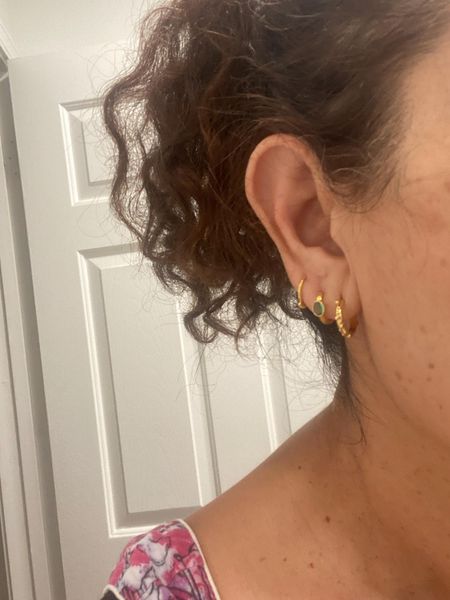 Customer photo of Solid Gold Hoop Earrings | Small Hoops