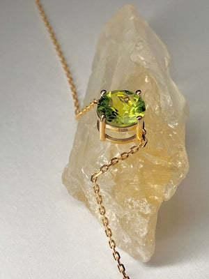 Customer photo of 18k Peridot Necklace