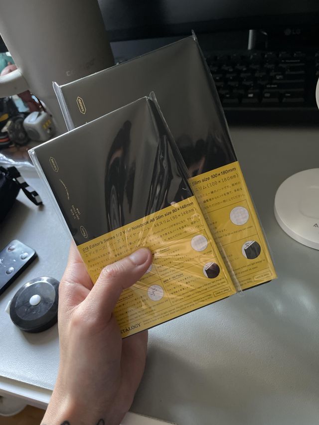 Stalogy 365 Days Notebook, B6 slim, Black - Grid