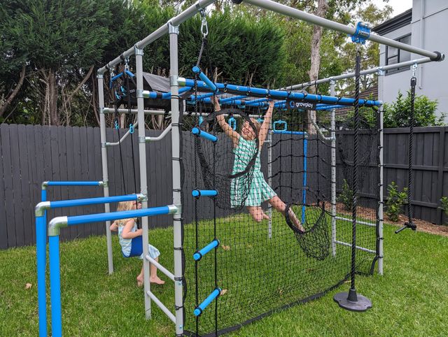 Monkey Bars Metal Jungle Gym Swing Set Kids Outdoor Play Equipment